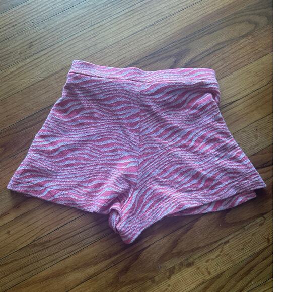 Zara Pink & White Zebra Print High-Rise Shorts – Size XS - Picture 4 of 6